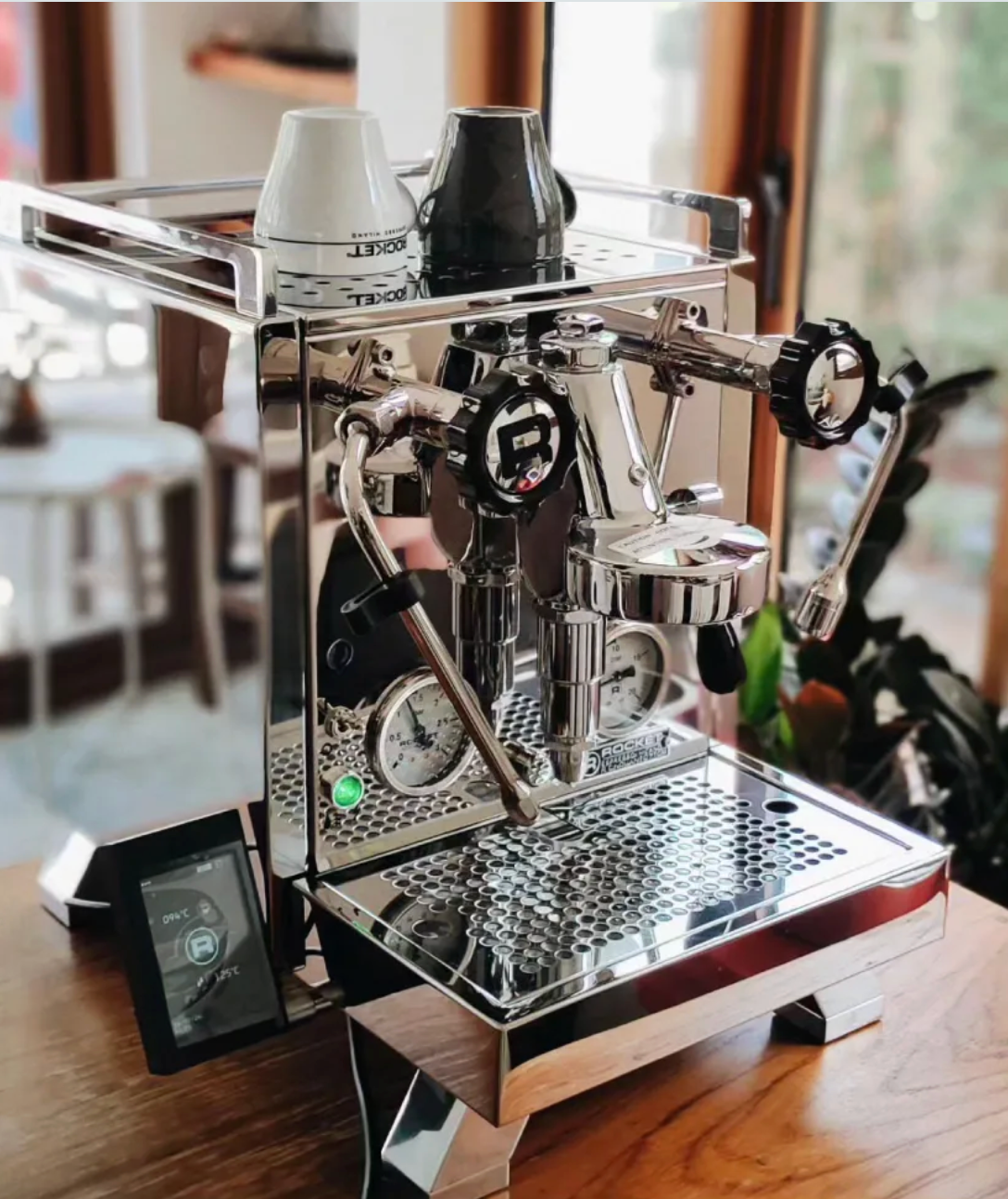 Rocket R Cinquantotto R58 dual boiler espresso machine with touchscreen control and cup warmer - Rocket R58 Cinquantotto – Dual Boiler Espresso Machine - Precision brewing meets Italian craftsmanship with the Rocket R58 Cinquantotto.