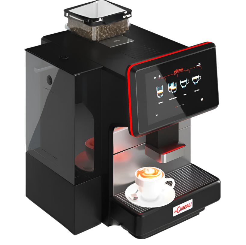 Front view of La Cimbali S-Lite Automatic Espresso Machine 2L model – compact, elegant design for home or office use - La Cimbali S-Lite 2L Espresso Machine – Compact Automatic Coffee Maker - Experience Italian coffee precision with the La Cimbali S-Lite 2L – ideal for home kitchens and small office spaces.